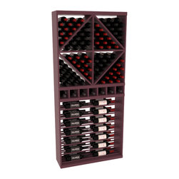 Wine Racks America - CellarVue  Horizontal Wine Rack Combo, Pine , Burgundy St - Wine Racks