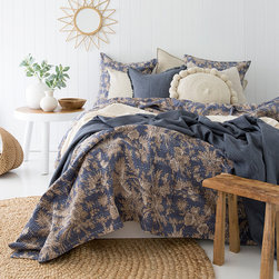 Blue Floral Spray Bedspread / Throw - Products