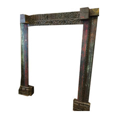 Mogul Interior - Indian Carved Home Entrance Furniture India - Windows And Doors