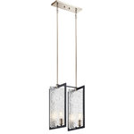 Kichler Lighting - Kichler Lighting 43980BK Forge - Four Light Foyer Pendant - With a nod towards industrial design, The Forge4 lForge Four Light Foy Black Clear Textured *UL Approved: YES Energy Star Qualified: n/a ADA Certified: n/a  *Number of Lights: Lamp: 4-*Wattage:60w A19 Medium Base bulb(s) *Bulb Included:No *Bulb Type:A19 Medium Base *Finish Type:Black