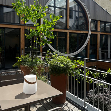 Aménagement paysager d'un patio à Paris 11ème...