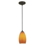Access Lighting - Access Lighting Champagne - 9" 11W 1 LED Cord Pendant, Glass Options: Maya - Canopy Included: TRUE  Shade Included: TRUE  Cord Length: 144.00  Canopy Diameter: 5.25 x 1. Color Temperature:   Lumens:Champagne 9" 11W 1 LED Cord Pendant Oil Rubbed Bronze *UL Approved: YES *Energy Star Qualified: n/a  *ADA Certified: n/a  *Number of Lights: Lamp: 1-*Wattage:11w LED bulb(s) *Bulb Included:Yes *Bulb Type:LED *Finish Type:Oil Rubbed Bronze