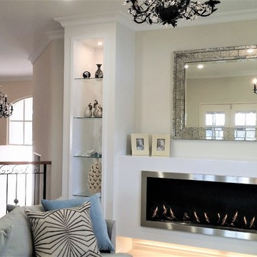 Floating Fire Unit with Shelving
