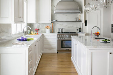 Kitchen - transitional kitchen idea in New York