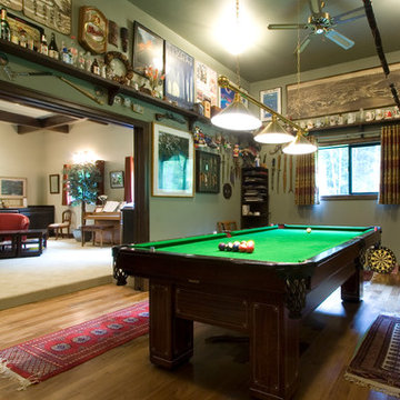 The game room portion of the completely remodeled, detached garage.