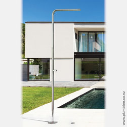 Skinny Outdoor Shower With Mixer - Outdoor Showers