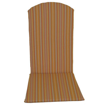 1 Inch Thick Seat & Back Cushions for Porch Rocker, Orange Stripe