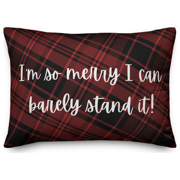 So Merry I Can Barely Stand It 20 x 14 Spun Poly Pillow