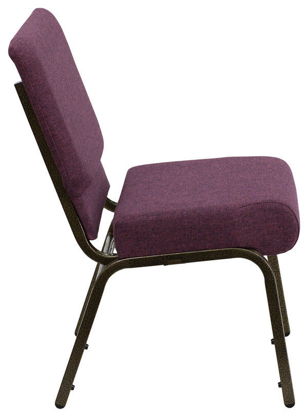 21''W Church Chair in Cirque Fabric - Gold Vein Frame
