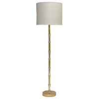 Worlds Away Sloane Floor Lamp, Gold Leaf