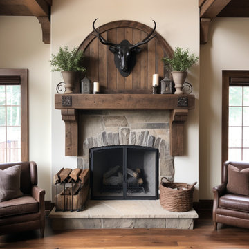 Gorgeous Fireplace Mantels with Wooden Corbels