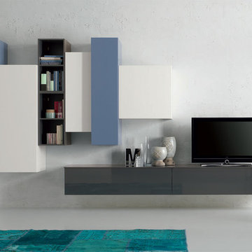 Modern Italian Wall Unit Exential Y16 by Spar - $6,349.00
