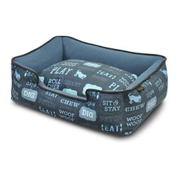 Lounge Dog's Life Sofa Blue/Ash Gray Pet Bed - Dog Beds