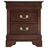 Louis Philippe 2-Drawer Nightstand (24 in. H X 21 in. W X 16 in. D), Cappuccino