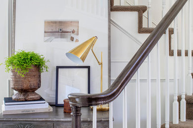 Transitional staircase photo in Denver