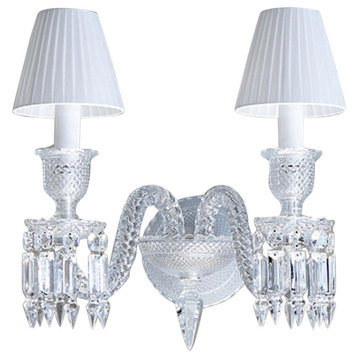 Baccarat Design Wall Sconce Clear Crystal