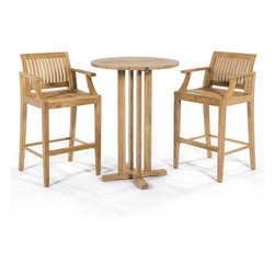 Laguna 3 Piece Bar Set - 70505 - Outdoor Bar Stools And Counter Stools