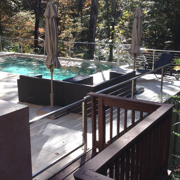 Stainless Steel Cable Railing - Rectangle Top Tube (Exterior)