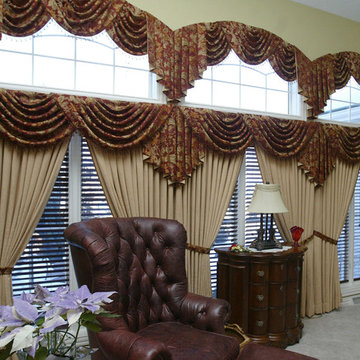 Great room wall-of-window treatments