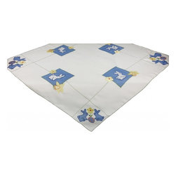 Xia Home Fashions - Baby Bunnies 34"x34" Table Topper - Tablecloths
