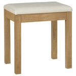 Bentley Designs - Atlanta Oak Furniture Dressing Table Stool - Atlanta Oak Dressing Table Stool features simple clean lines and a timeless style. The range is available in two tone, white painted or natural oak options, to suit any taste. Also manufactured with intricate craftsmanship to the highest standards so you know you are getting a quality product.