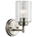 Kichler - Wall Sconce 1-Light, Brushed Nickel - At Kichler, we've been shedding light on what's important since 1938 by creating dependable, high-quality fixtures. Even as a global brand, we focus on building and strengthening relationships with not only customers and professionals, but with homeowners who choose our products for their homes. We offer more than 3,000 trend-right decorative lighting, landscape lighting and ceiling fan products in innumerable styles to enhance everything you do and show everyone you love in the best possible light.