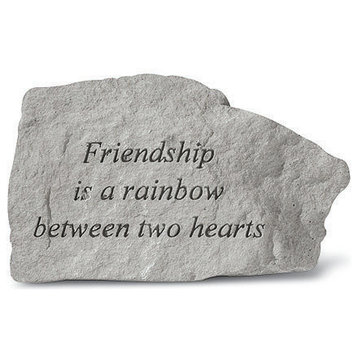 "Friendship is a Rainbow Between" Garden Stone