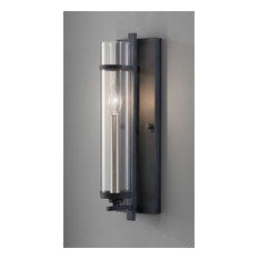 Feiss 1-Light Forged Iron/Brushed Steel Sconce