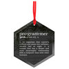 Programmer Definition Funny Glass Christmas Ornament