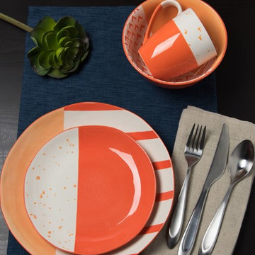 Bliss Mix and Match Dinnerware in Tangerine