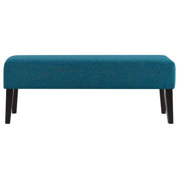 Tanner Teal Upholstered Fabric Bench