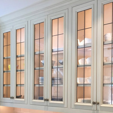 Modern Leaded Glass Kitchen Cabinets - Style Guide - Clear Textures