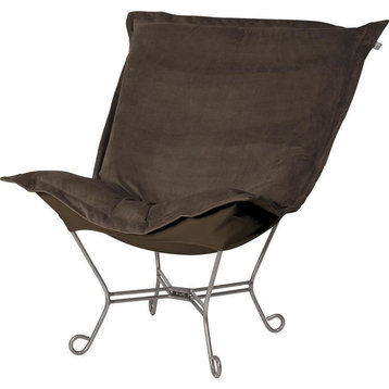 Puff Chair HOWARD ELLIOTT Chocolate Brown Bella Dark Polyest