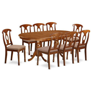 9-Piece Formal Dining Room Set, Table, 8 Dinette Chairs With Cushion