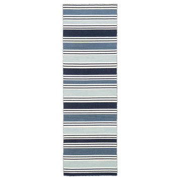 Jaipur Living Salada Stripe Blue/White Area Rug, 2'6"x8' Runner