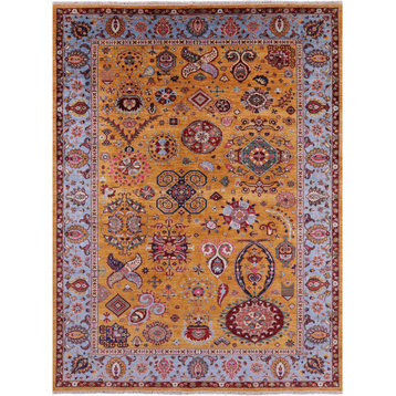 Persian Tabriz Hand Knotted Wool Rug 8' 5" X 11' 2" - Q12804