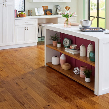 Bright Kitchen, Engineered Hickory Hardwood, Timeless Textures Hazelnut