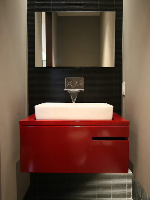 Black Tile Backsplash Houzz