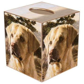 TB122-Yellow Lab Dog Tissue Box Cover