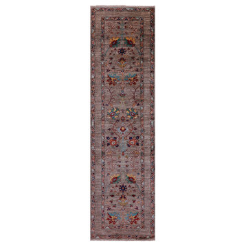 Persian Tabriz Hand-Knotted Wool Runner Rug 2' 8" X 9' 8" - Q17368