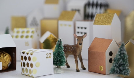 DIY: Ein Adventskalender-Dorf selbst basteln