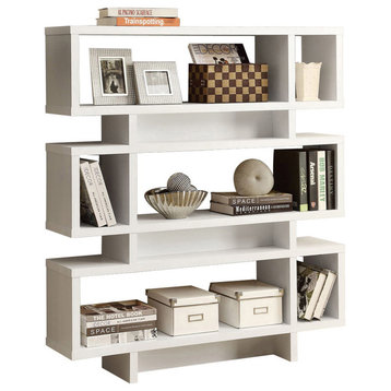 Bookshelf Bookcase Etagere 4 Tier 55"H Office Bedroom Laminate White