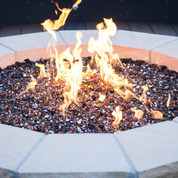 New Deck with Fireplace