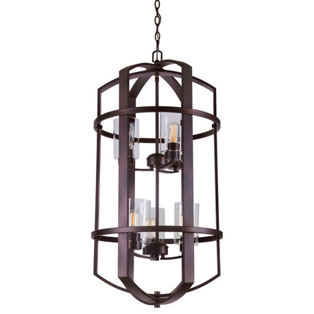 6-Light Entry Chandelier, Antique Bronze