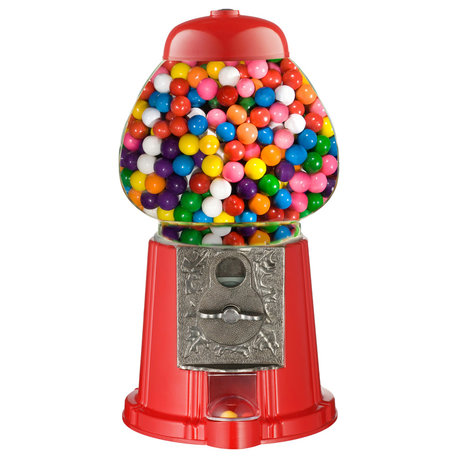 Vintage Gumball Machine 11" Retro-Style, Coin-Operated