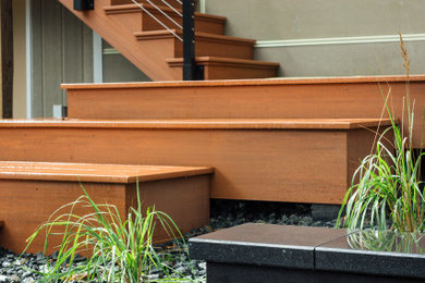 Design ideas for a mid-century modern landscaping in Minneapolis.