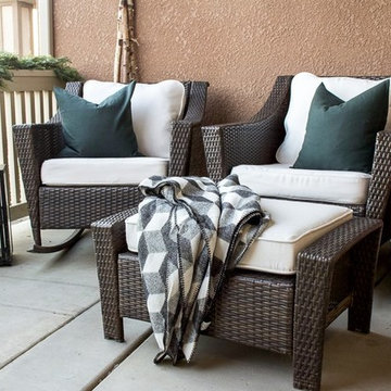 Light, bright Sunbrella patio cushion covers