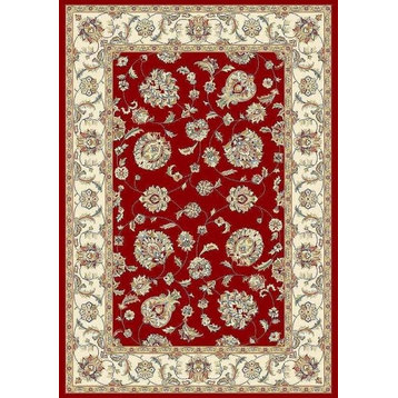 Ancient Garden Traditional Rug, Red/Border Color Ivory, 26" Runner
