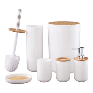 6-Piece Bathroom Accessories Set Complete Set - Scandinavian - Bathroom ...