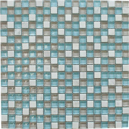 Pool Blue Square Glass Mosaic Tiles - Home Accessories & Decor